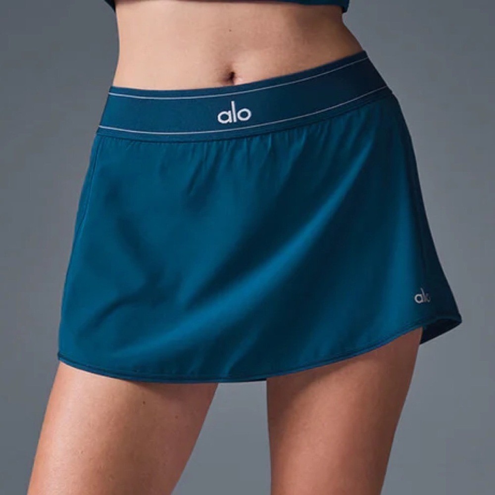Alo Yoga Match Point Tennis Skirt Eclipse Blue S
